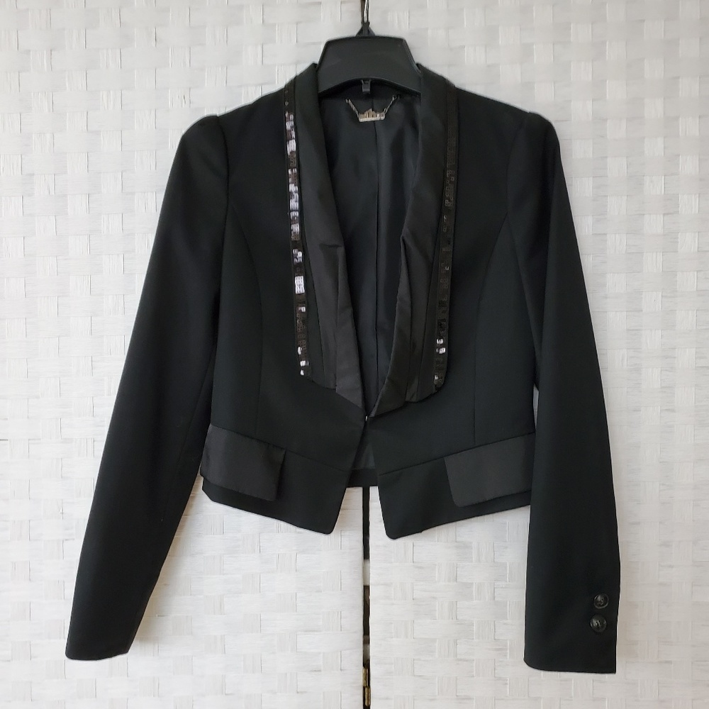 Black Sequin Blazer - Picture 2 of 7